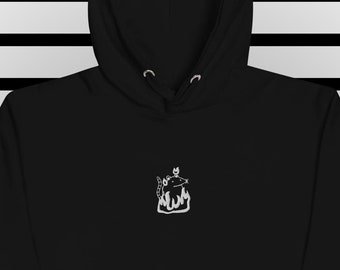 Mouse on fire hoodie (unisex)