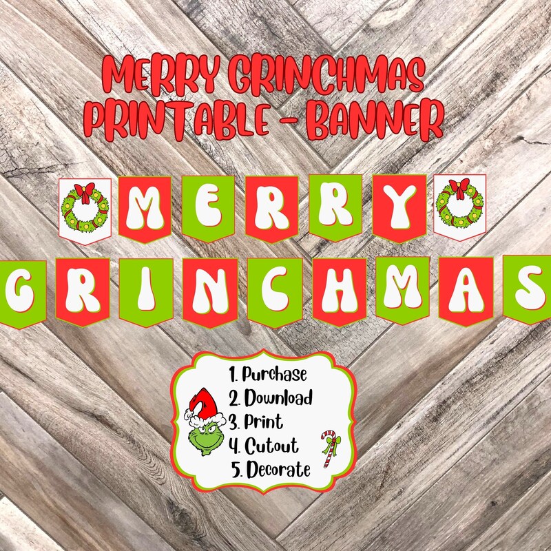 Grinch Banner Etsy