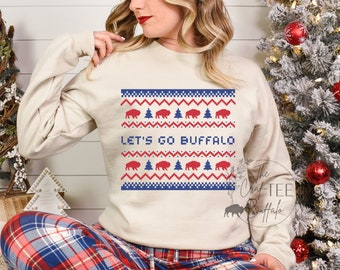 Buffalo Christmas Sweater Unisex Sweatshirt