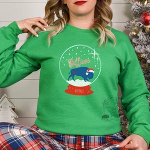 Buffalo Football Christmas Snow Globe Sweater Unisex Sweatshirt