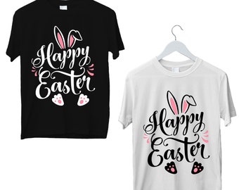 Happy Easter Bunny Ears Cute Rabbit Easter Egg Bunnies Sunday Kids Children Women T Shirt Bunny Easter Tee Unisex Kids Adults Tops