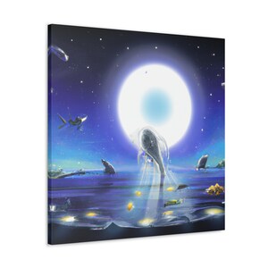 Lunar Lagoon - Canvas Print - Surrealism - Home Décor