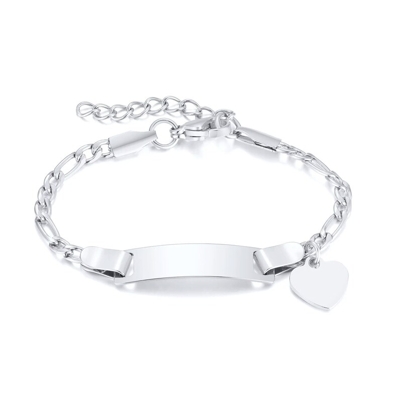 Personalized Baby Bracelet Custom Name Heart Bracelet Engraved Etsy