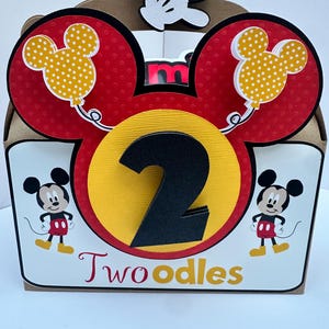 Mickey Mouse Gable Boxes: Personalized Party Favor Treat Boxes