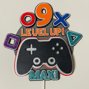 Level up Gamer  cake Topper