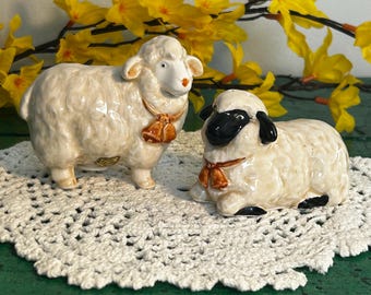 Sheep Salt and Pepper Shakers/pair