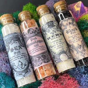 RITUAL SALT Set | Witches Salt | Protection | Purify | Cleanse | Sea Salt | Spellwork | Witchcraft | Ritual & Altar Tools