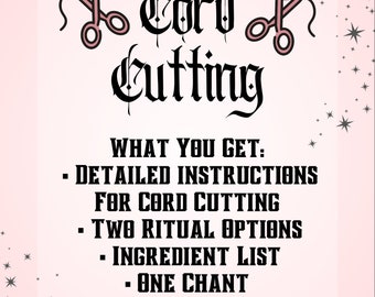 Cord Cutting Ritual: Sever Ties, Spiritual Cleansing (Digital PDF)