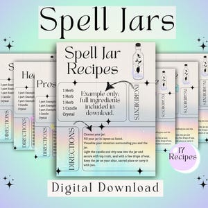 Spell Jar Recipes | Magic Ritual Guide (Digital Download PDF)