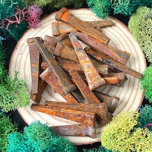 Rusty Coffin Nails | Storm Forged | 1.5” Rusted Nails | Set of 3 | Witchcraft & Hoodoo | Hex Breaking | Curse Work | Protection