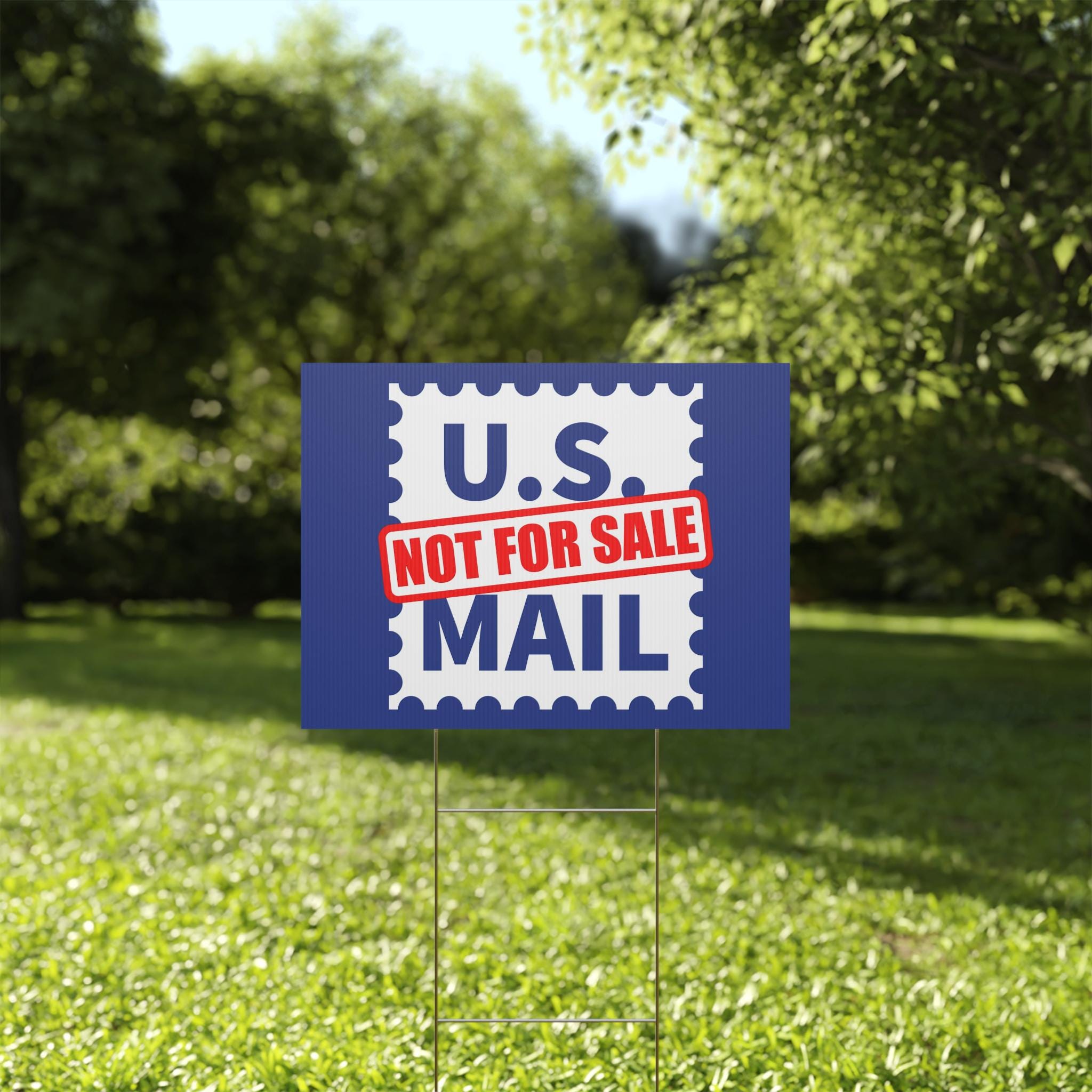 Us Mail Not For Sale Yard Sign, Postal Service Protest Sign, Defend Postal Service Sign