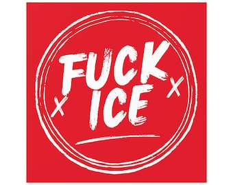 Sticker F*ck ICE (plusieurs tailles) | autocollant anti-GLACE | adhésif pour pare-chocs de protestation contre la glace | Résistez au fascisme | Immigrant professionnel | Résistez à la glace | De la glace