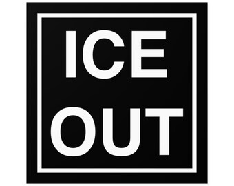 Sticker ICE Out (plusieurs tailles) |  autocollant anti-GLACE | adhésif pour pare-chocs de protestation de GLACE | Résistez au fascisme | Immigrant professionnel | Pro Immigration