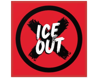 Sticker ICE Out (plusieurs tailles) |  autocollant anti-GLACE | adhésif pour pare-chocs de protestation de GLACE | Résistez au fascisme | Immigrant professionnel | Fascistes des glaces