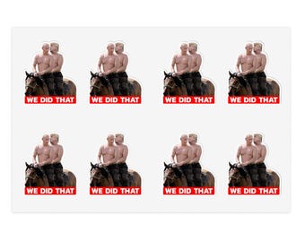 Trump Putin We Did That Stickerbogen (8 Aufkleber, je 1.3" x 1.5") | Zapfsäule Aufkleber | Vinyl-Aufkleber | Lustig Politisch | Eierpreise