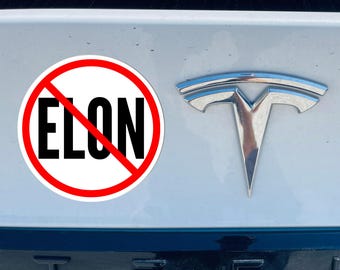 Aimant Anti Elon - Plusieurs tailles disponibles | aimant anti-musc | Aimant de voiture anti-Elon | Stickers aimants anti elon