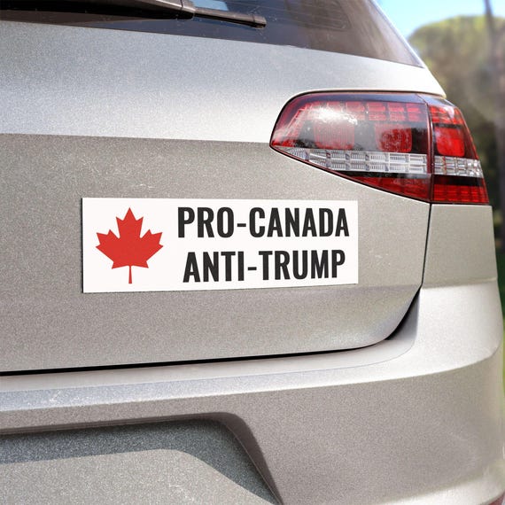 Pro Canada Anti Trump Car Magnet (10" x 3")