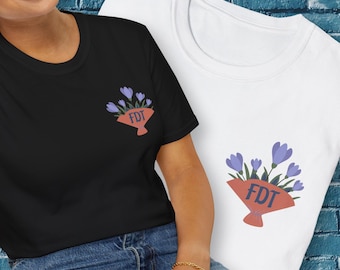 FDT (F Donald Trump) Hemd | Subtiles FDT T-Shirt | Anti-Trumpf, Anti-Elon, Anti-MAGA | demokrat-Liberal Shirt | Pro-Demokratie Feministin