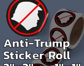 Anti Trump Sticker Roll (1"x1" or 2"x2") | FDT Sticker | Anti MAGA Sticker | Hands Off Protest Sticker | Resist Sticker Roll | Protest Trump