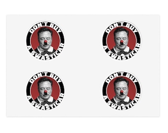 Swasticar Sticker Sheet | Don't Buy A Swasticar Sticker Sheet | Anti-Elon, Anti-Tesla, Anti-Cybertruck | Swastikar Protest