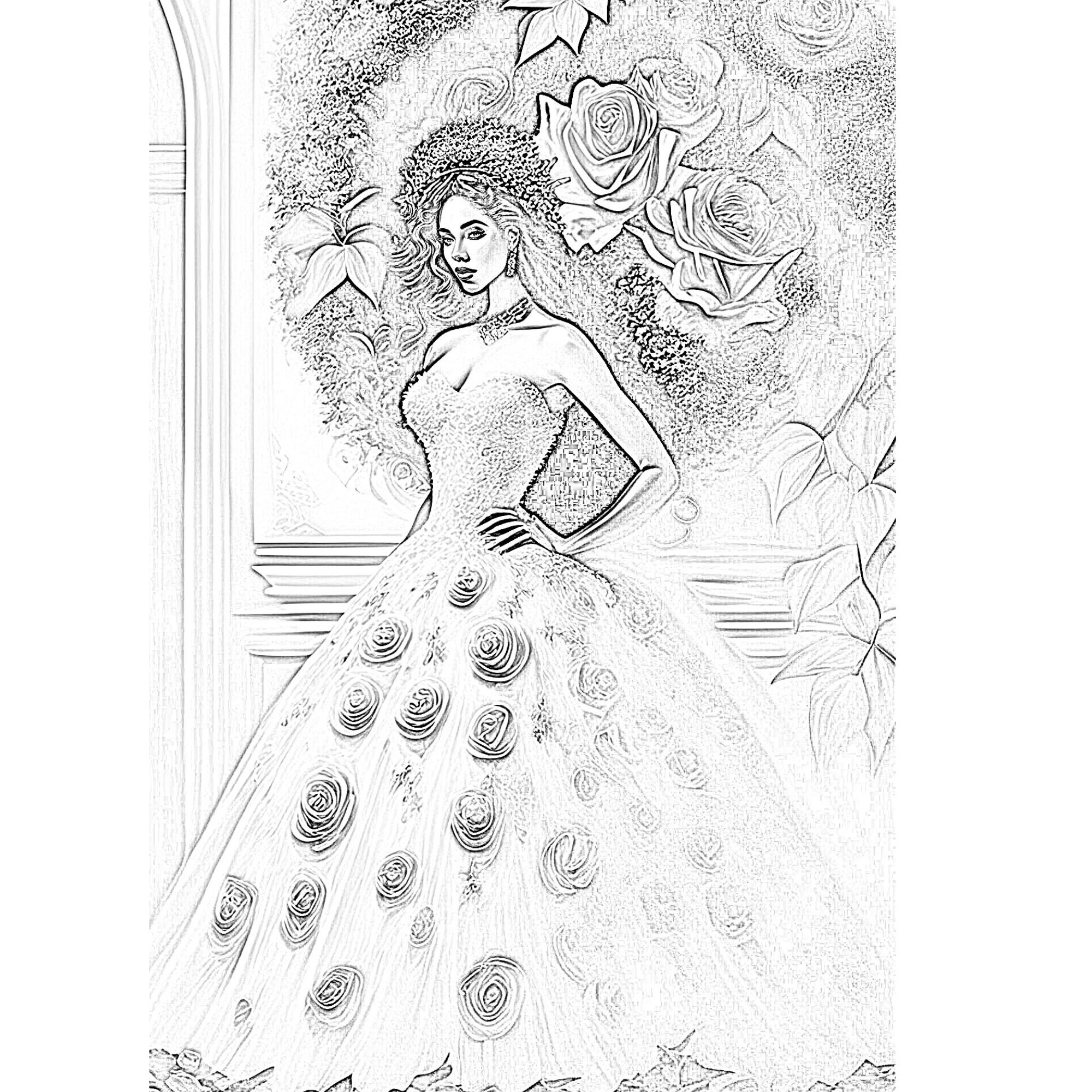 Bаrbie Coloring Pages,girls Coloring Book, for Kids and Adult, Digital