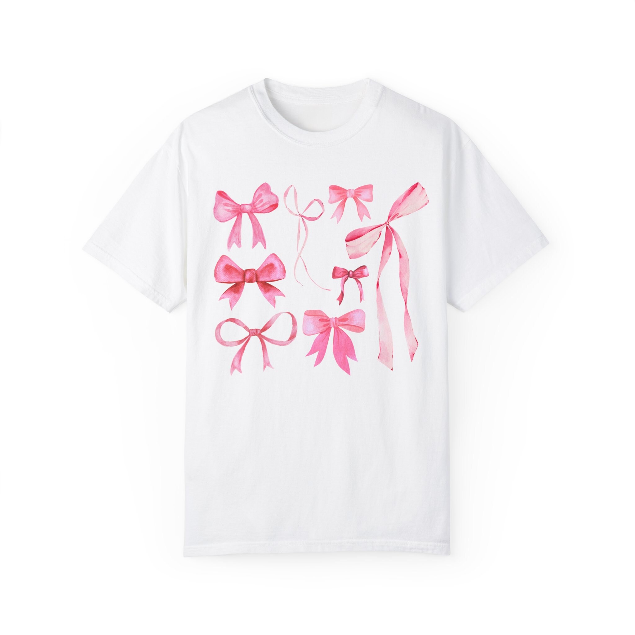 T-shirt Unisexe Gildan Softstyle à Motifs Aquarelle Coquette Bows - Modèle SX427 - Neuf