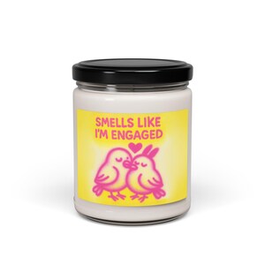 Engagement Celebration Candle, Scented Gift for Newly Engaged Couples, Bridal Shower Favors, Home Decor, Aromatherapy