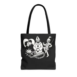 Black MCR Tote Bag: Elder Emo Vinyl Grocery Bag