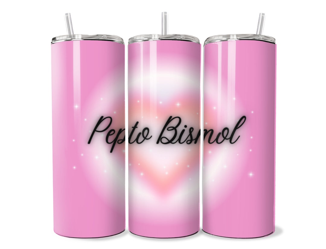 Pepto Bismol Tumbler Wrap, IBS Girls Tumblers PNG, 20oz Skinny Tumbler