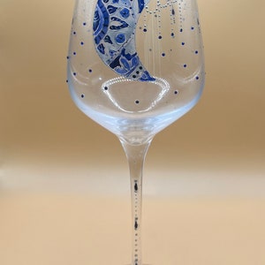Hand painted moon glass