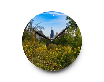 Chicago Skyline Acrylic Wall Clock