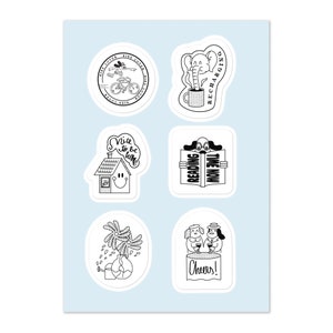 Foglio di adesivi dei personaggi
