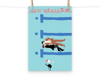 Sex Education Aesthetic Poster Retro School Wall Art Indie Room Decor Maeve Aesthetic Room Decor