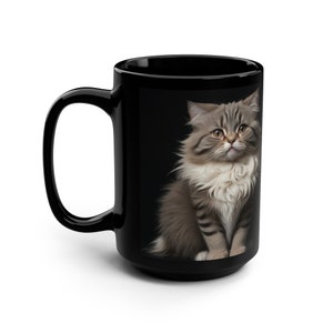 Cat Edition Ragamuffin Black Mug, 15oz