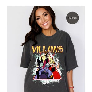 Retro Rocker Villains Tee: Disney Villains in Vintage Style