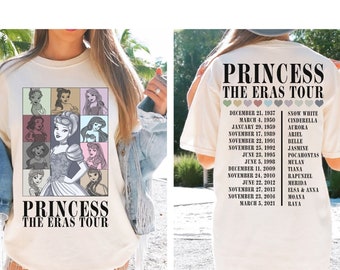 Princess Eras Tour: A Magical Journey with Disney Royalty Cotton Tee