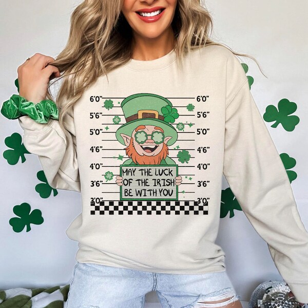 Lucky Lepre-Jailbreak Crewneck: May the Luck of the Irish Escape with You!