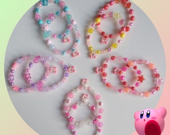 Set of 2 bracelets bracelet Kirby Nintendo friendship bracelets