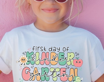 First day of Kindergarten shirt, Kids back to school shirt, Litte Girls Kindergarten shirt, First day of school shirt for Kindergarten girl