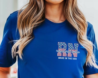 RN 4th of July shirt, Patriotic nurse tee, American nurse pocket design tee, RN Made in USA shirt, American flag nurse tee, Gift for Nurse