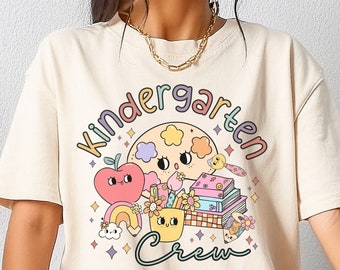 Kindergarten teacher team shirts, Retro Kindergarten Teacher shirt, Kindergarten Crew shirts, Kindergarten Back to school tee, teacher gift