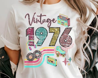 50th birthday shirt, Vintage 1976 shirt, Mom 50th birthday gift, 50th birthday gift for woman, 1976 Vintage shirt, Best Friend 50th birthday