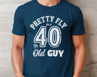 Mens 40th birthday tee, Birthday tee for men, Pretty Fly for a 40 yr old guy tee, 90's music parody tee, Mens Birthday Celebration tee