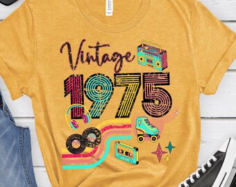 1975 Vintage shirt, 50th birthday shirt, Mom 50th birthday gifts, 50th birthday gifts for women, Best Friend 50th birthday gift, 1975 tshirt