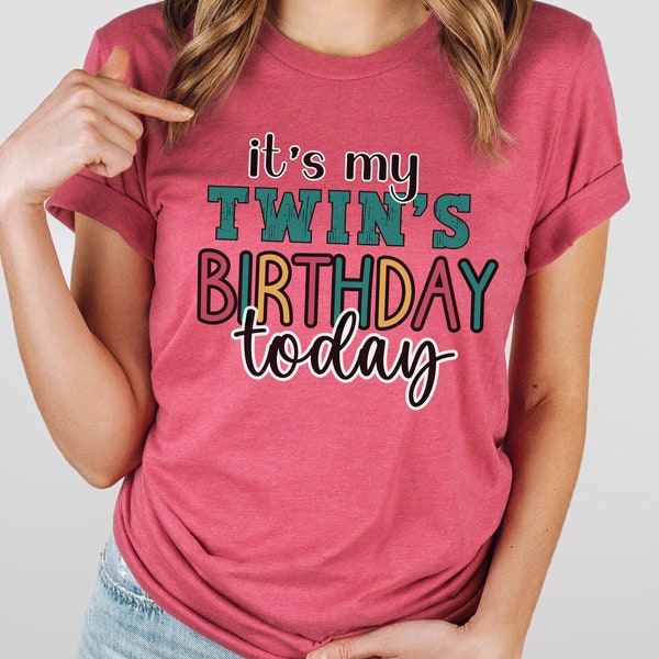 Birthday shirt for twins, Twin Birthday Tee, 'It's my twin's Birthday' shirt, Birthday gift for twin, Funny twin birthday shirts