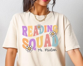 Comfort Colors Reading teacher shirt, School Reading specialist shirt, Reading team T-shirt, Reading Squad tees, School Reading aide shirt