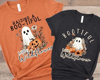 Halloween matching mother daughter shirt, Cute Mommy and me Fall tshirt, Fall Mama and mini Matching Ghost shirt, Retro Halloween mom and me