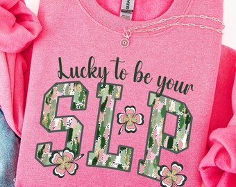 Speech Therapy Shamrock sweatshirt, SLP sweatshirt, Speech language pathologist, Speech St Patricks day SLP shirt, Speech therapy sweatshirt
