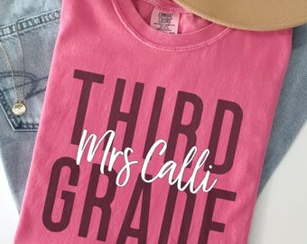 Custom teacher name shirt, 3rd Grade Teacher team shirts, Third grade teacher shirt, Matching Team teacher, 3rd grade shirt, Teacher gift