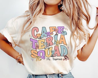 School cafeteria squad shirt, Personalized lunch lady tee, School Cafeteria team tee, Lunch lady shirt, Gift for Lunch lady, Lunch Squad tee